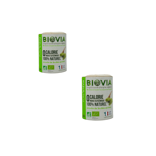 BIOVIA Poudre de feuilles de Stévia BIO Française - 50g by Oviatis