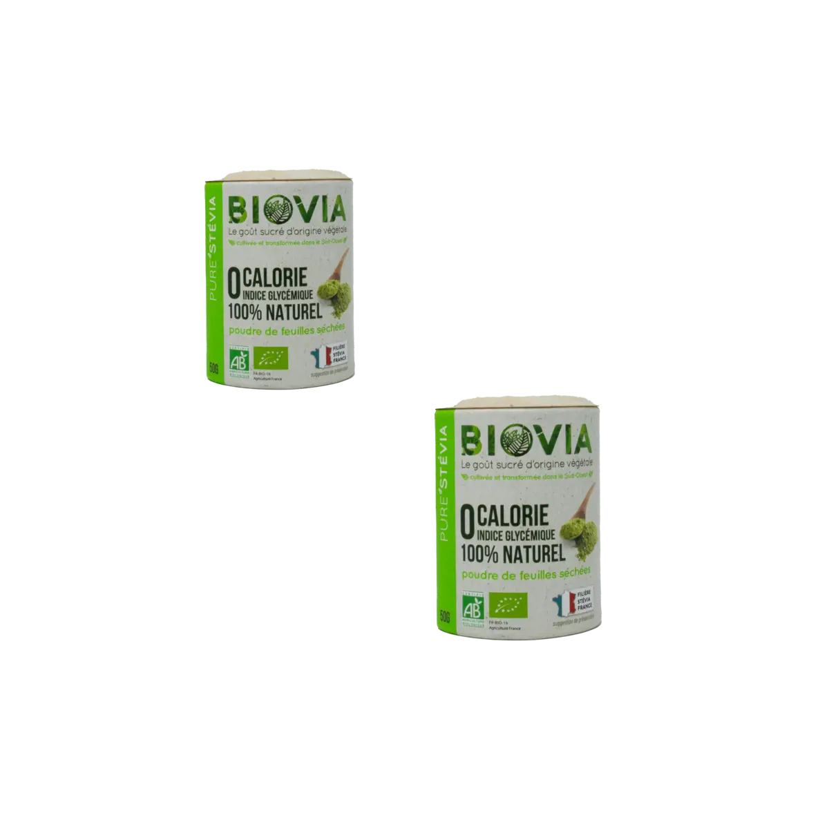 Oviatis Biovia Poudre De Feuilles De Stevia Bio Francaise 50G Canette 50 G by Oviatis