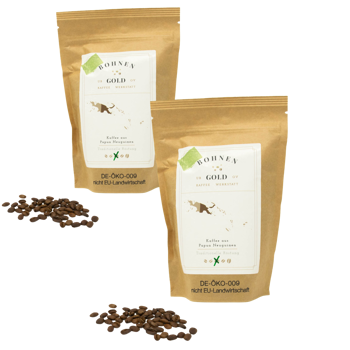 Cafe En Grain Kaffeewerkstatt Bohnengold Papouasie Nouvelle Guinee Sigri Aa 1 Kg - Pack 2 × Grains Pochette 1 kg