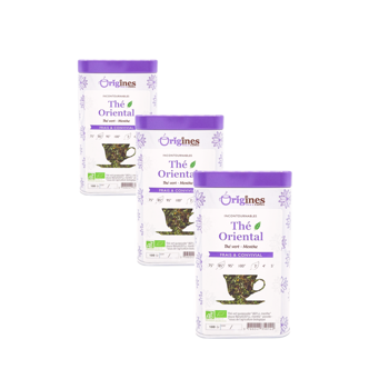 Origines Tea&Coffee The Vert Bio En - Oriental Chine 100G Canette 100 G - Pack 3 × Boîte métal 100 g