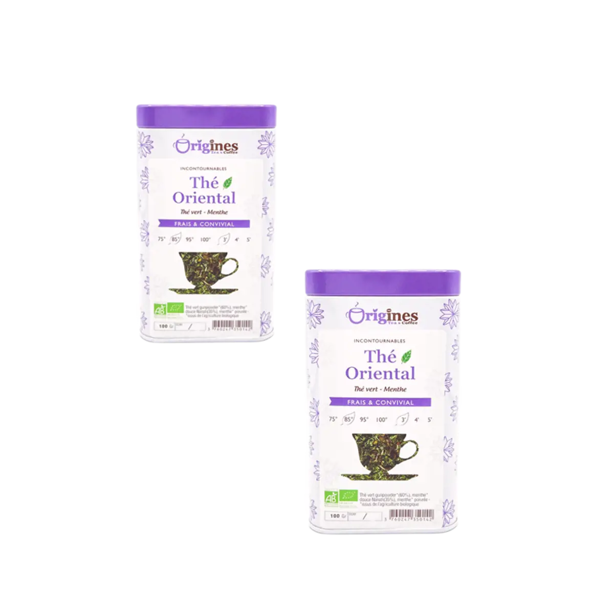 Origines Tea&Coffee The Vert Bio En - Oriental Chine 100G Canette 100 G by Origines Tea&Coffee