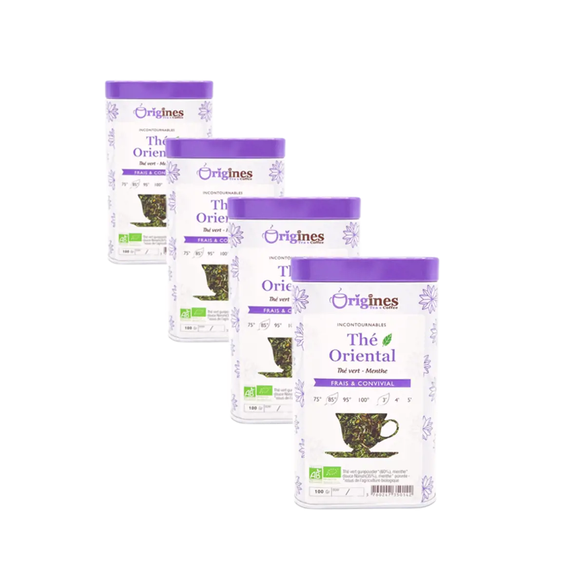 Té Verde Bio in scatola di metallo - Oriental Chine - 100g by Origines Tea&Coffee