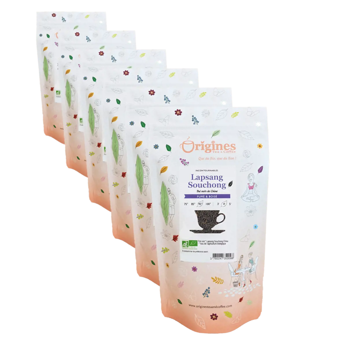 Té Nero Bio in busta - Lapsang Souchong Chine - 100g by Origines Tea&Coffee