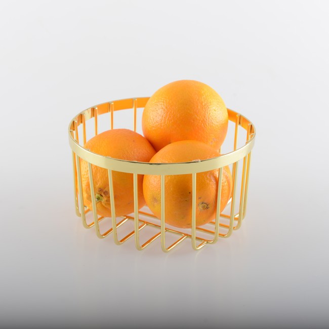 Secondo immagine del prodotto Aulica Cesto per la frutta dorato by Aulica