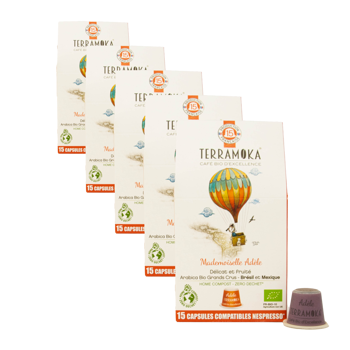 Capsule Compostabili - Signorina Adele - x15 - Pack 5 × 15 Capsule compatibile Nespresso®