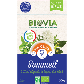 Oviatis Biovia Tisane Nuit Bio Francaise 35G - 35 G - Pack 2 × Pochette 35 g