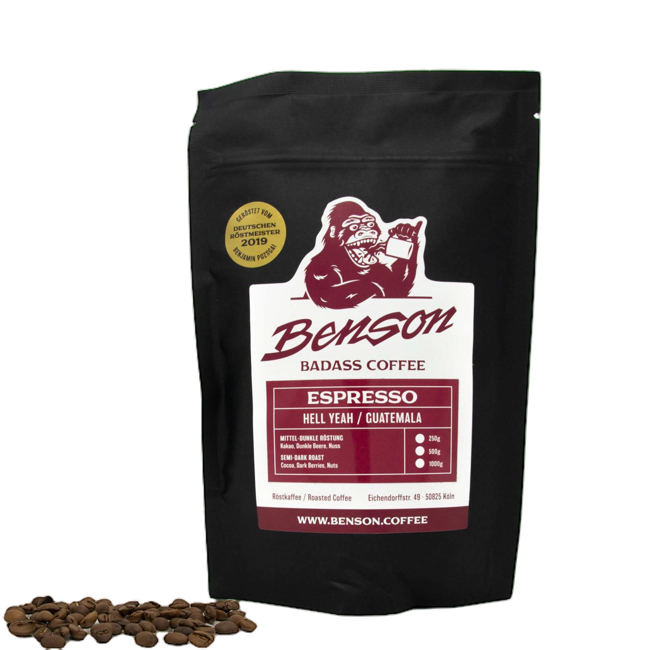 Kaffeebohnen - Hell Yeah, Espresso - 500g by Benson