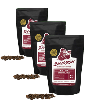 Caffè in grani - Capricornio, Filtro - 500g - Pack 3 × Chicchi Bustina 500 g