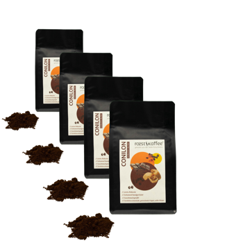 Conilon - Espresso Robusta - Pack 4 × Macinatura Moka Bustina 500 g