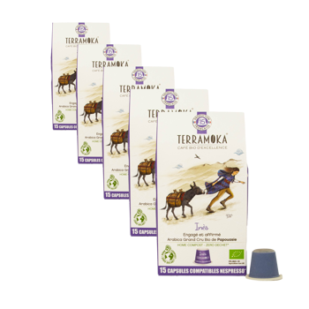 Terramoka Ines Capsules 15 Capsules - Pack 5 × 15 Capsules compatible Nespresso®