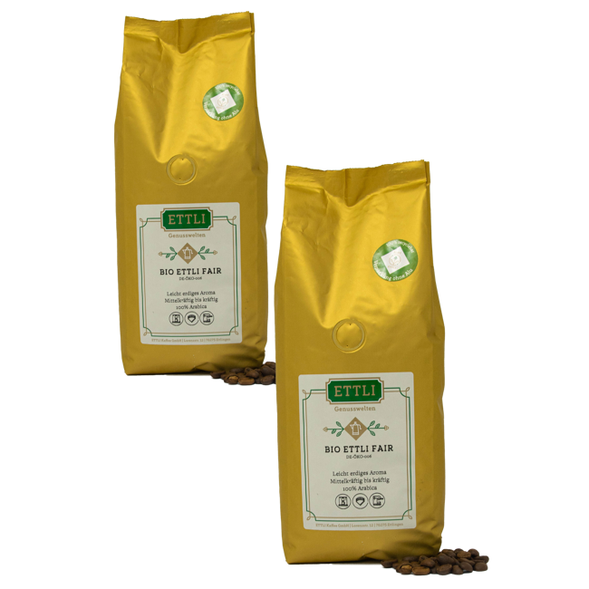 Ettli Kaffee Café En Grains - Bio Ettli Équitable - 1Kg by ETTLI Kaffee