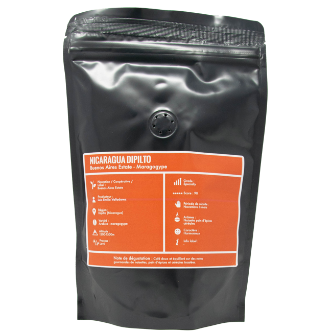 Zweiter Produktbild Gemahlener Kaffee - Maragogype Nicaragua Dipilto - 250g by La Brûlerie de Paris