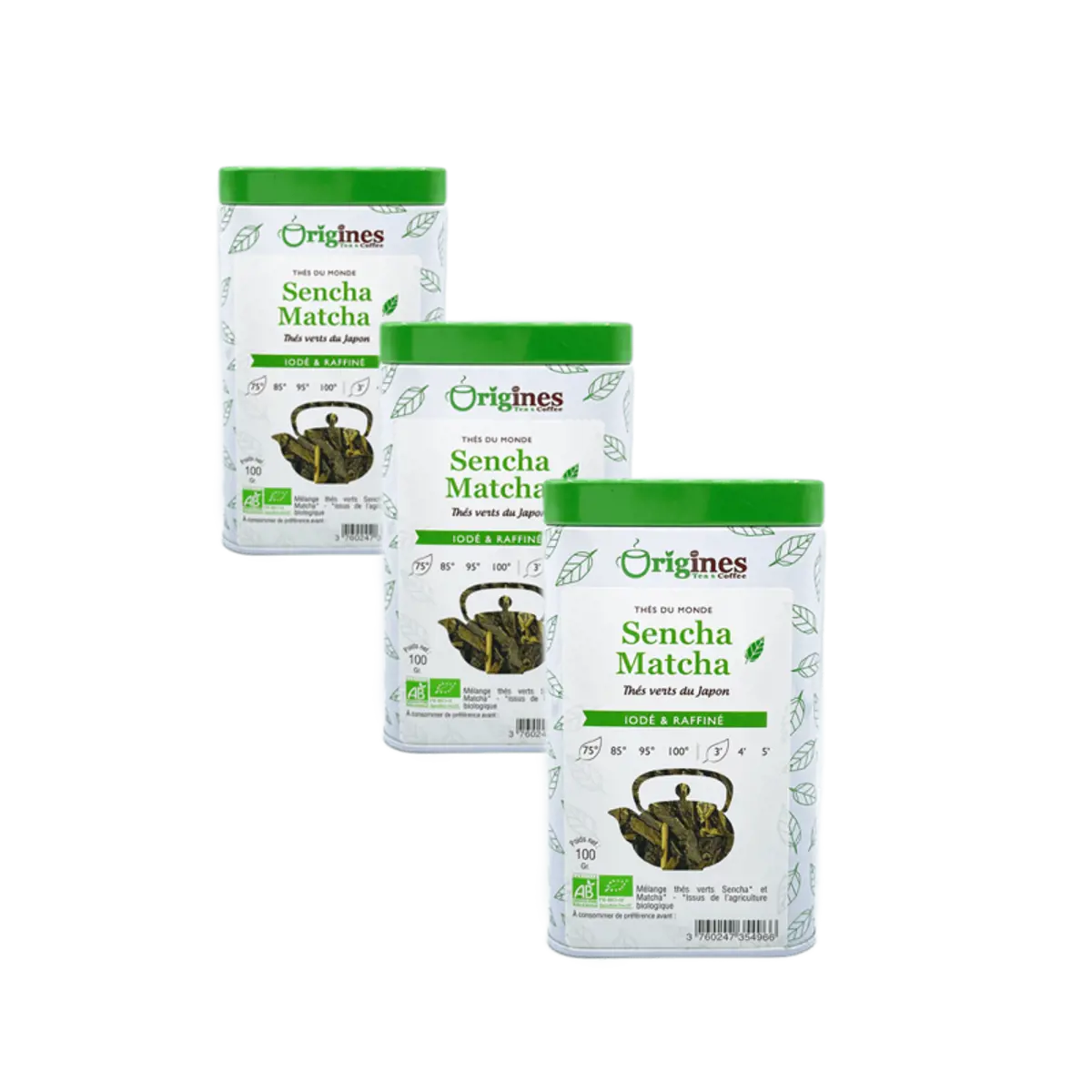 Grüner Tee Bio Metall-Box - Sencha/Matcha Japon - 100g by Origines Tea&Coffee