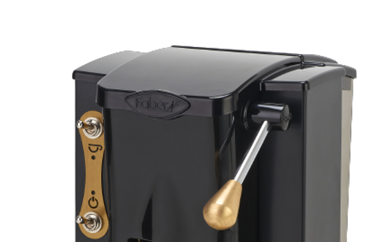 FABER Macchina da Caffè a cialde - Piccola Slot Black Ottone - Brass  Edition 1,5 l