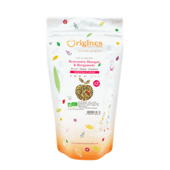 Origines Tea&Coffee The Vert Bio En Vrac Rencontre Mangue Bergamote Chine 1Kg Fleur De The 1 Kg - Pochette 1 kg