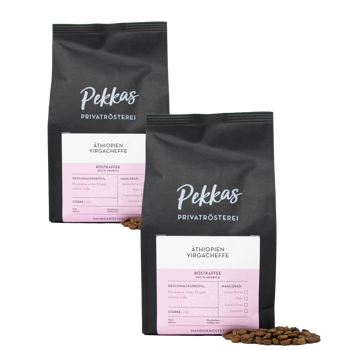 Café En Grain Pekkas Privatrösterei Ethiopie Yirgacheffe - 1 Kg - Pack 2 × Grains Pochette 1 kg