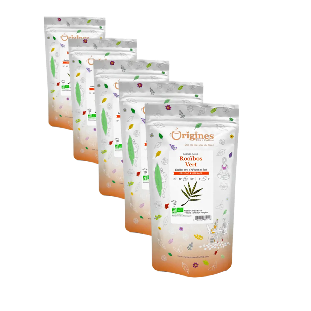 Origines Tea&Coffee Rooibos Vert Afrique Du Sud En Sachet 100G - 100 G by Origines Tea&Coffee