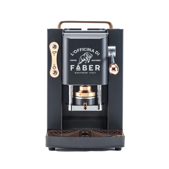 FABER Kaffeepadmaschine - Pro Deluxe Mat Black vermessingt 1,3 l by Faber