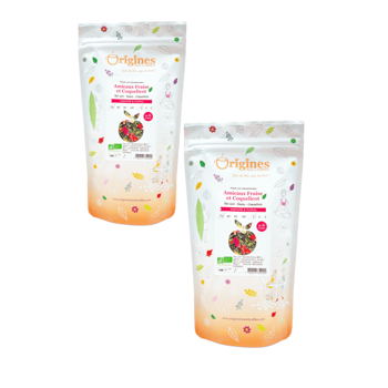 Tè Verde Bio sfuso - Amicaux Fraise et Coquelicot Chine - 1kg - Pack 2 × Bustina 1 kg