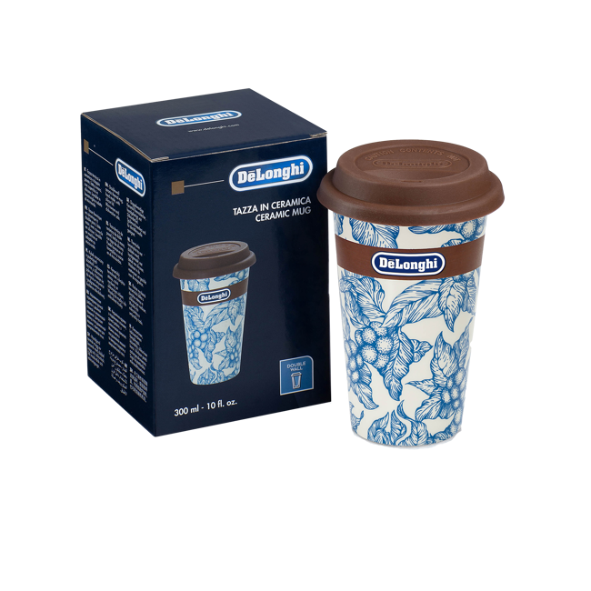 Delonghi De Longhi Mug Double Paroi Ceramique 300Ml Flowers by Delonghi