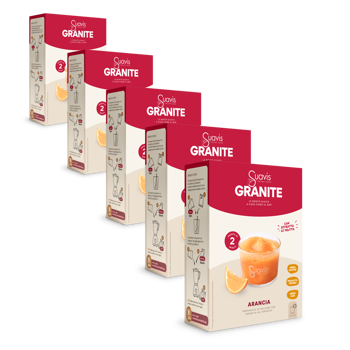 Suavis Granita Orange Vrac En Boite Carton 160 G - Pack 5 × Boîte en carton 160 g