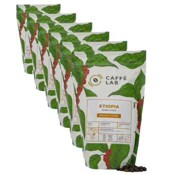 Kaffee Etiopia Bona Ayele - Bohnen - Pack 6 × Bohnen Beutel 250 g