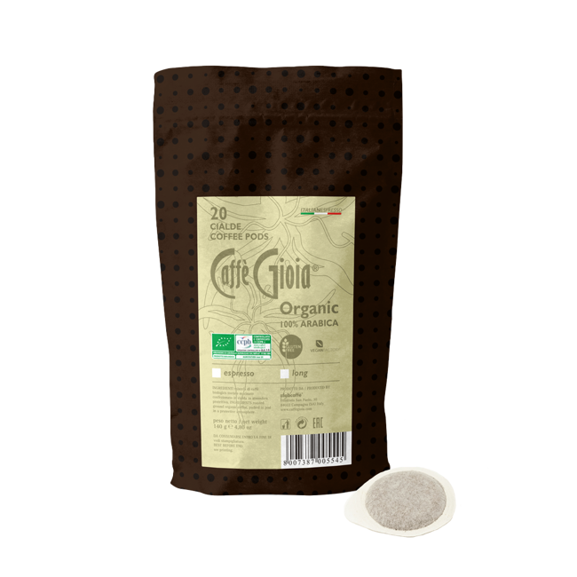 Cialde (44mm) -  Perù 100% Arabica Bio - Confezione senza alluminio x120 by Caffè Gioia