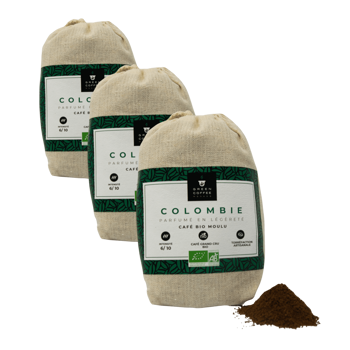 Caffè macinato - Colombie  - 250 g - Pack 3 × Macinatura Espresso Bustina 250 g