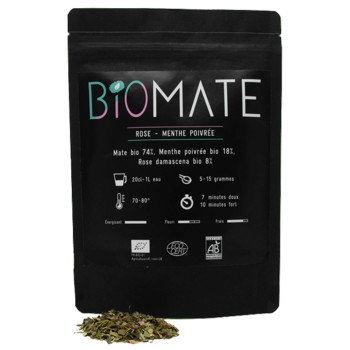 Biomaté Rose Menthe Poivree- 100 G - Pochette 100 g