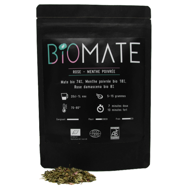 Biomaté Rose Menthe Poivree- 100 G by Biomaté