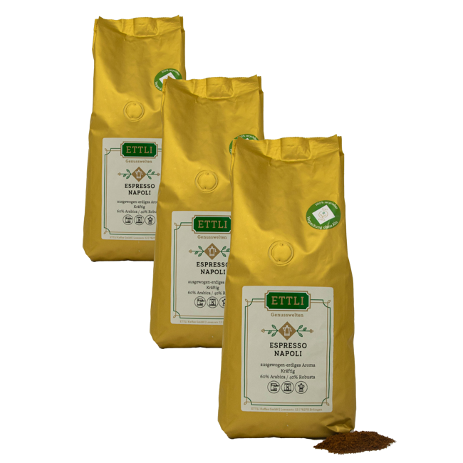 Ettli Kaffee Cafe Moulu Espresso Napoli 500G Moulu Espresso - 500 G by ETTLI Kaffee