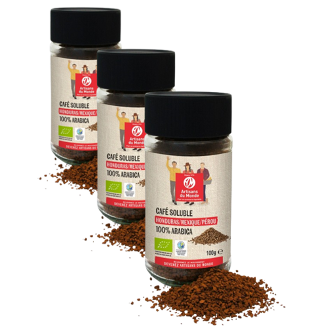 Café soluble - Amériques 100% Arabica - 100g by Artisans du Monde