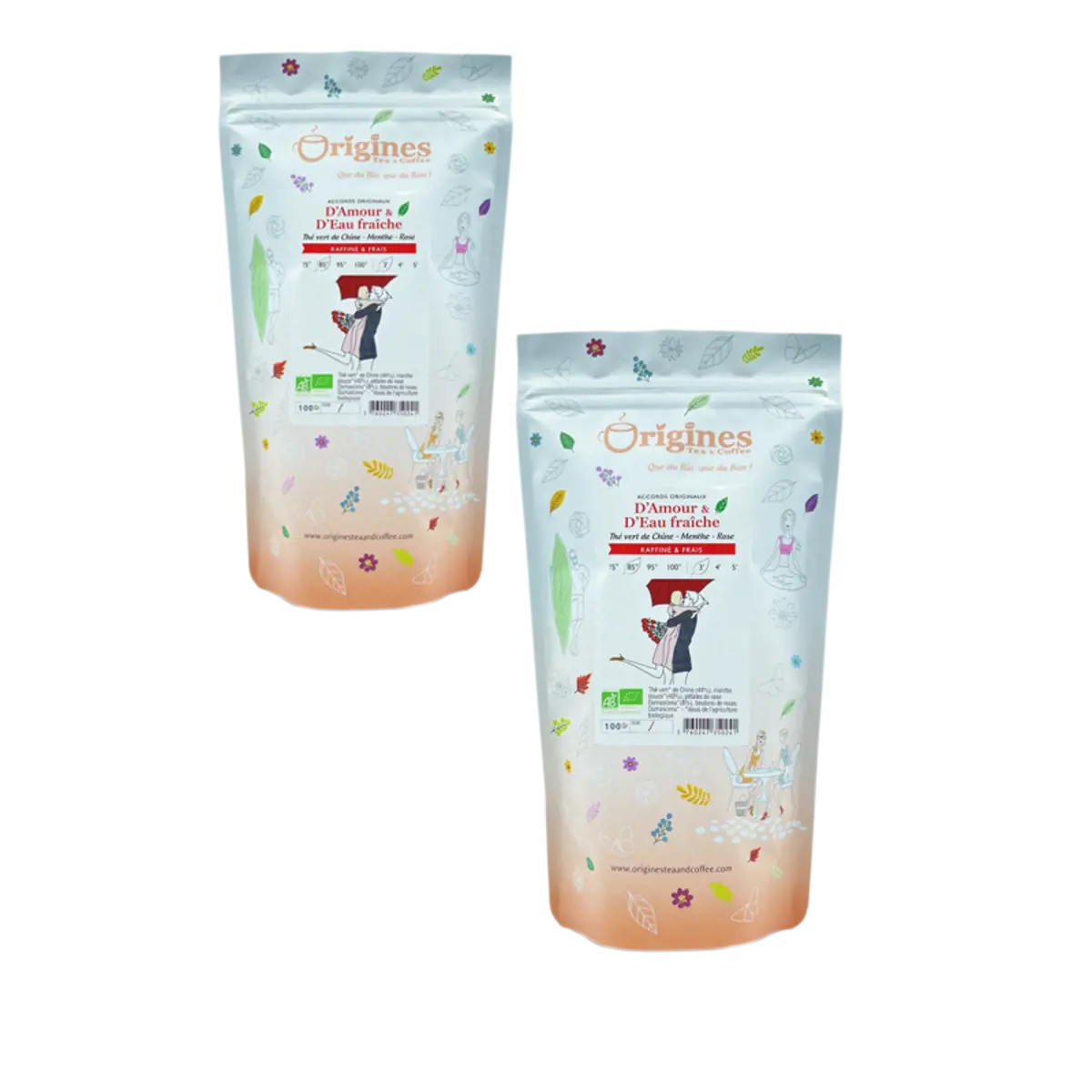 Loser grüner Tee Bio - d'Amour et d'Eau Fraîche China - 800g by Origines Tea&Coffee