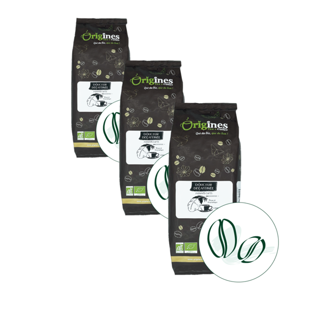 Gemahlener Kaffee  - Douceur Décaféiné - 1kg by Origines Tea&Coffee