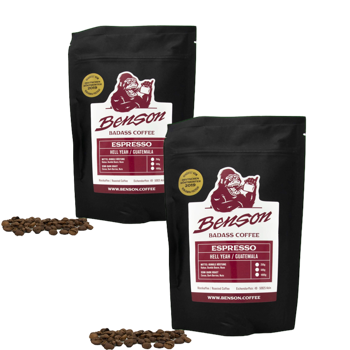 Café En Grain Benson - Hell Yeah, Espresso - 1Kg - Pack 2 × Grains Pochette 1 kg