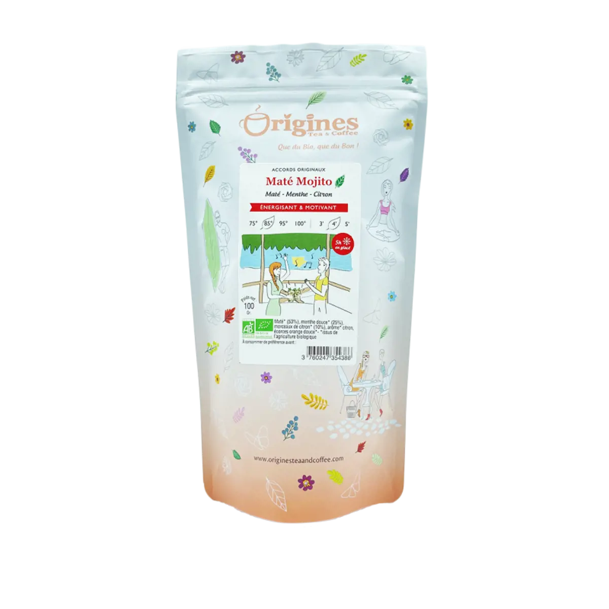 Origines Tea&Coffee Mate Bio En Vrac Mate Mojito Bresil 1Kg Fleur De The 1 Kg by Origines Tea&Coffee