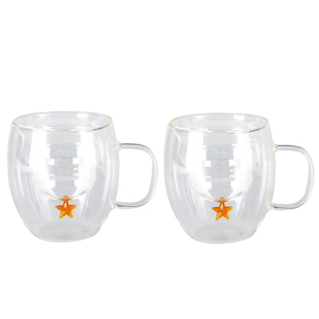 Aulica Set 2 Tasses Sapin Double Paroi 250Ml by Aulica