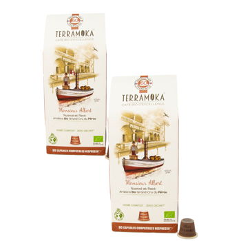 Terramoka Monsieur Albert Capsules 60 Capsules - Pack 2 × 60 Capsules compatible Nespresso®