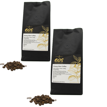 Cafe En Grain EOS Kaffeerösterei Orang Utan 1 Kg - Pack 2 × Grains Pochette 1 kg