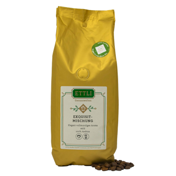 Kaffeebohnen - Exquisit-Mischung - 1kg - Bohnen Beutel 1 kg