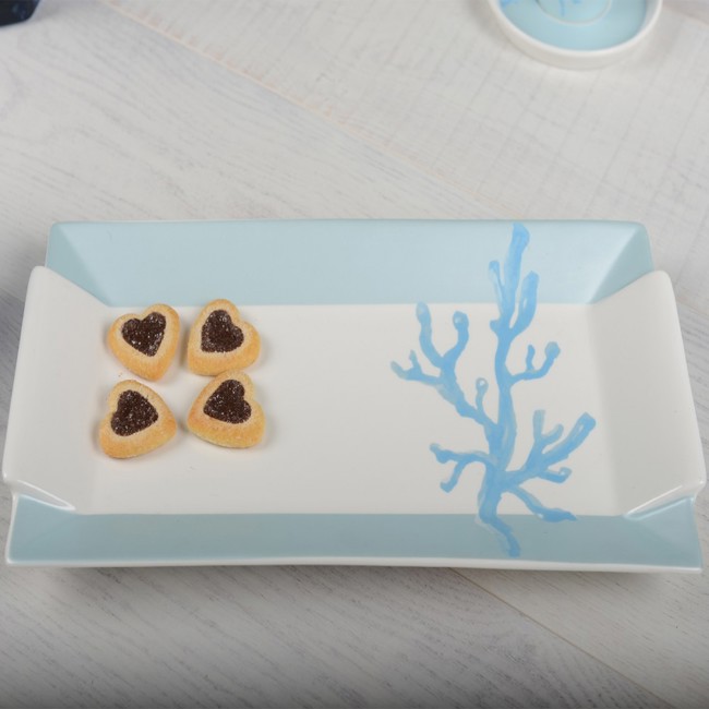 Zweiter Produktbild Kuchenplatte Blau Koralle by Aulica