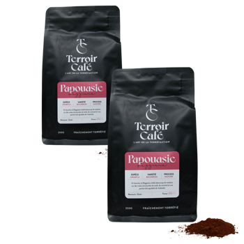Terroir Cafe Terroir Cafe Papouasie Raggiana 250G Moulu Espresso - 250 G - Pack 2 × Moulu Espresso Pochette 250 g