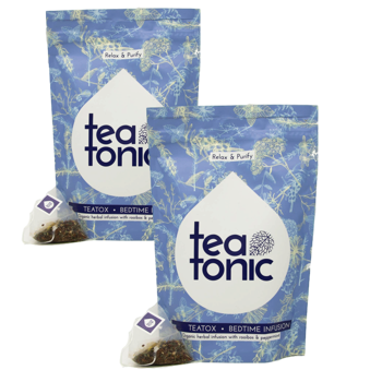 Teatonic Teatox Bedtime Infusion 28 Jours Infusettes 70 G - Pack 2 × Sachets de thé 70 g