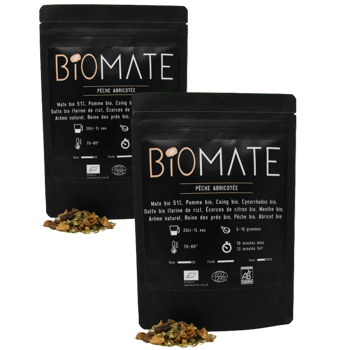 Biomaté Peche Abricotee- 150 G - Pack 2 × Pochette 150 g