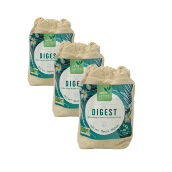 Green Coffee Monaco Infusion Digestive De Cafe Vert Aromatisee A La Menthe - 100 G - Pack 3 × Pochette 100 g