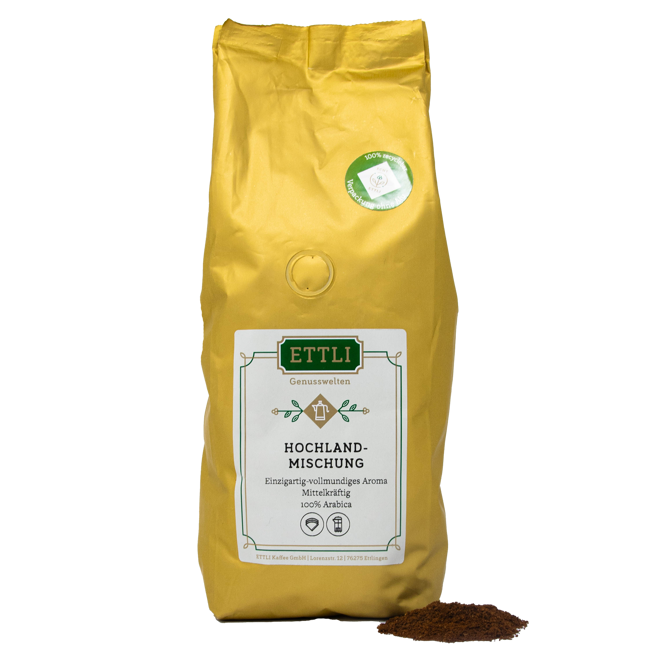 Gemahlener Kaffee - Hochland-Mischung - 1kg by ETTLI Kaffee