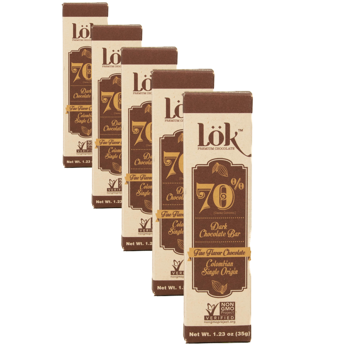 Chocolat 70 % Single Origin - Pack 5 × Tablette 35 g