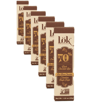 70% Single Origin Schokolade - Pack 6 × Tafel 35 g