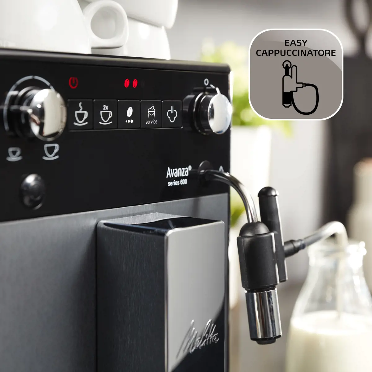 Deuxième image du produit Melitta Avanza F270-100 Gris Titanium - Machine Espresso Avec Mousseur De Lait by Melitta