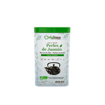Origines Tea&Coffee The Vert Bio En - Perles De Jasmin Chine 100G - 100 G - Boîte métal 100 g